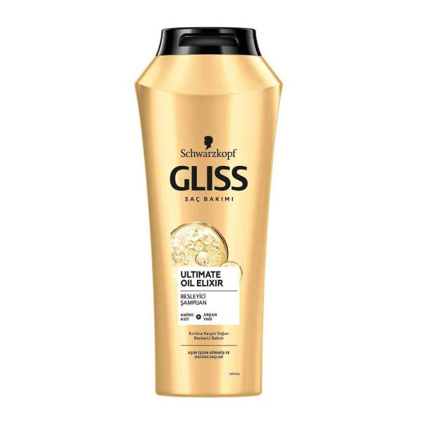 شامپو تغذیه کننده مو گلیس مناسب موهای حساس و آسیب دیده(GLISS ULTIMATE OIL ELIXIR ( 500ml