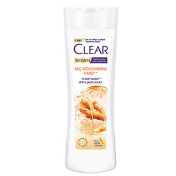 شامپو ضدشوره و ضدریزش کلیر زنانه Clear Women حاوی عصاره زنجبیل SAC DOKULMESINE KARSIحجم 350 میل