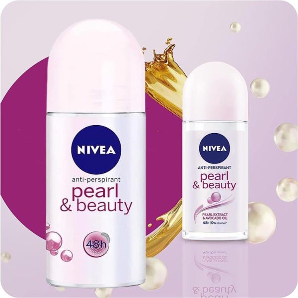 رول ضد عرق زنانه نیوا مدل NIVEA pearl & beauty حجم 50 میلی لیتر