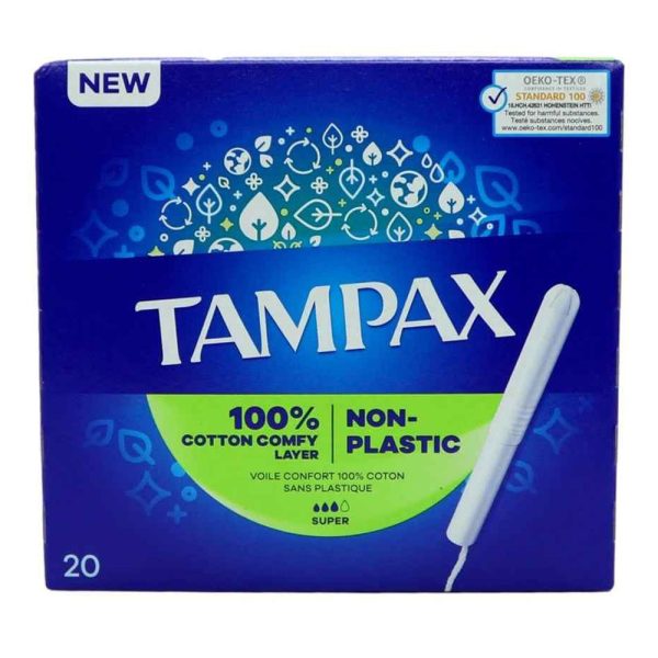 تامپون بهداشتی با قدرت جذب معمولی سوپر تامپکسSUPER TAMPAX (20 عددی)