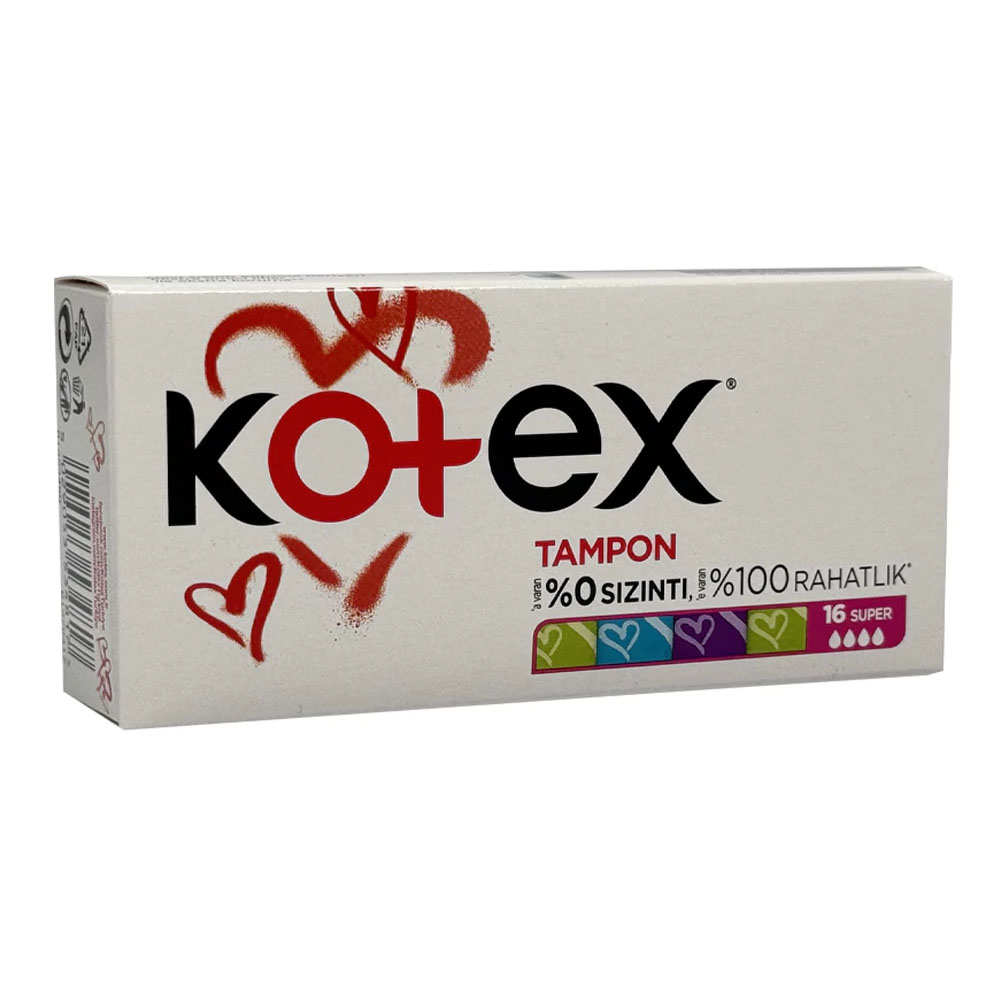 تامپون کوتکس مدل KOTEX SUPER بسته 16 عددی
