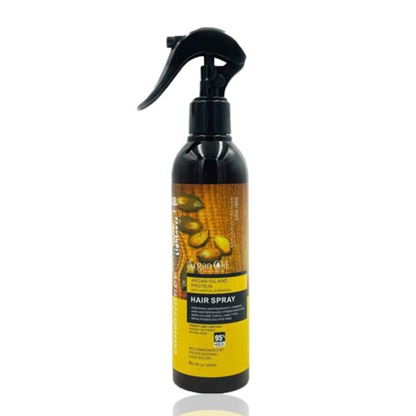 اسپری دوفاز مو لایتنسLightness Argan oil حاوی روغن آرگان طبیعی حجم 250 میلی لیتر