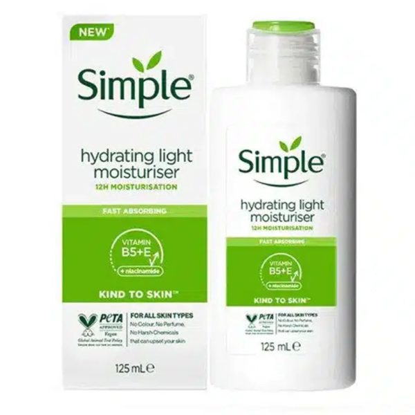 کرم ابرسان و مرطوب کننده صورت Simpleسیمپل مدل لایت 125 میل مدل Light