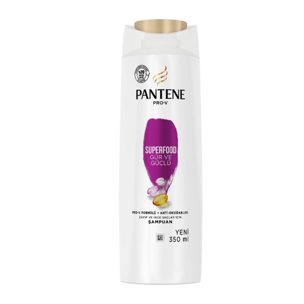 شامپو پانتن بنفش سوپرفود تقویت و تغذیه مو 350 میل PANTENE  Superfood