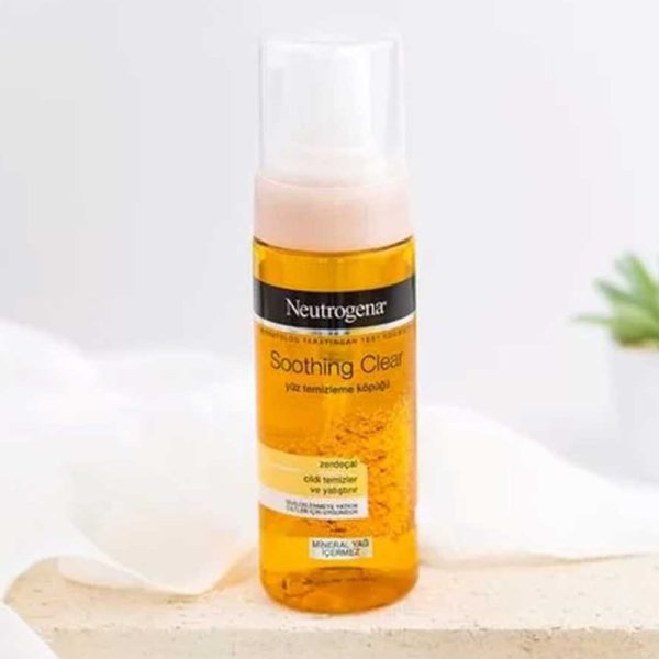فوم شستشوی صورت زردچوبه نیتروژنا (آبرسان ضدجوش روشن کننده)  Neutrogena (Soothing Clear)150mle