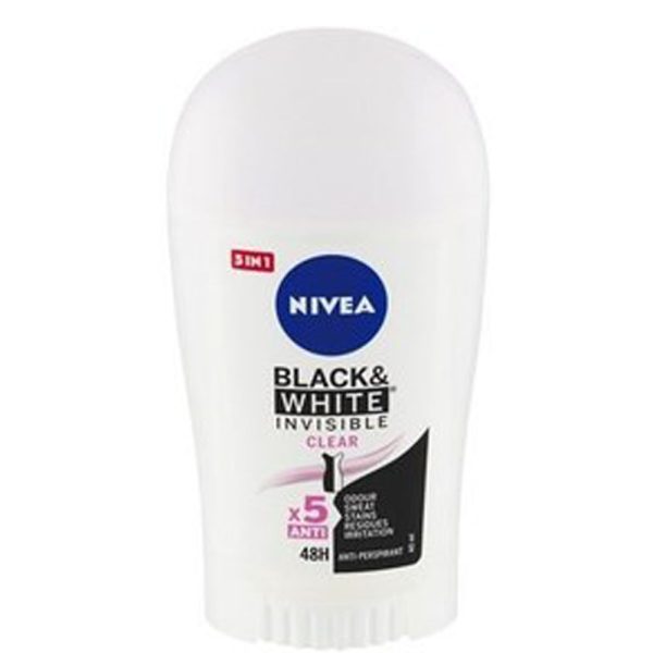 استیک صابونی ضد تعریق زنانه نیوا NIVEA BLACK&WHITE مدل بلک اند وایت با ماندگاری 48 ساعته