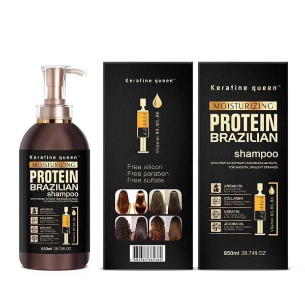 شامپو پروتئین کراتین کویین برزیلی Keratine queen PROTEIN BRAZILIAN حجم 800 میل