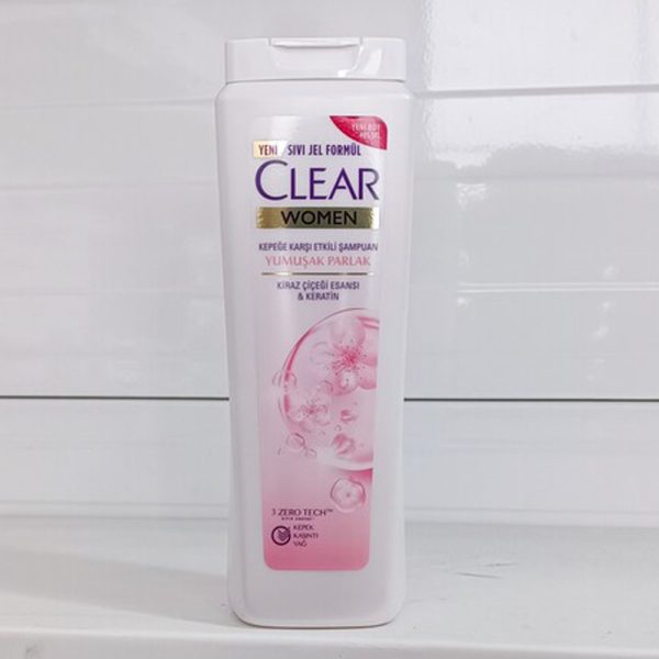 شامپو ضد شوره زنانه کلیر مدل CLEAR WOMEN Yumusak Parlak حجم 350میل
